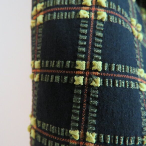 RACHEL COMEY Black Yellow Gingham Seersucker Ruched Midi Skirt - Size US 0 - Picture 13 of 15